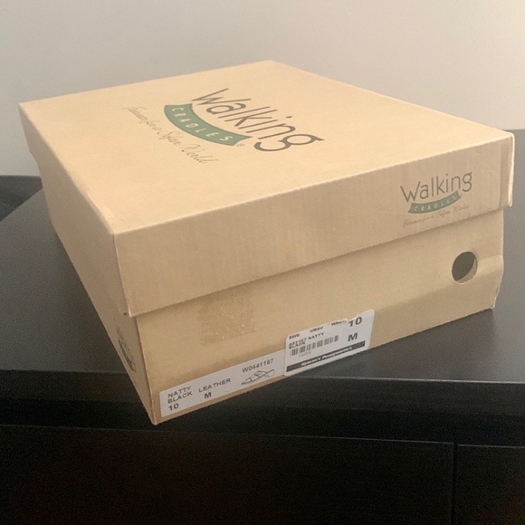 Walking Cradles Natty Black Leather Wedge Slide Sandals - Size 10M - Picture 7 of 8